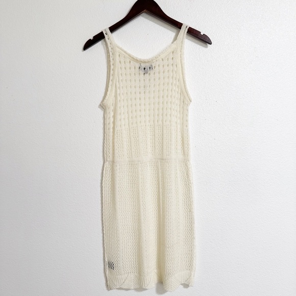 NEW POL Open Knit Crochet Tank Dress Swim Cover - Picture 3 of 14